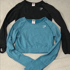 Gymshark crop top long sleeve set of 2